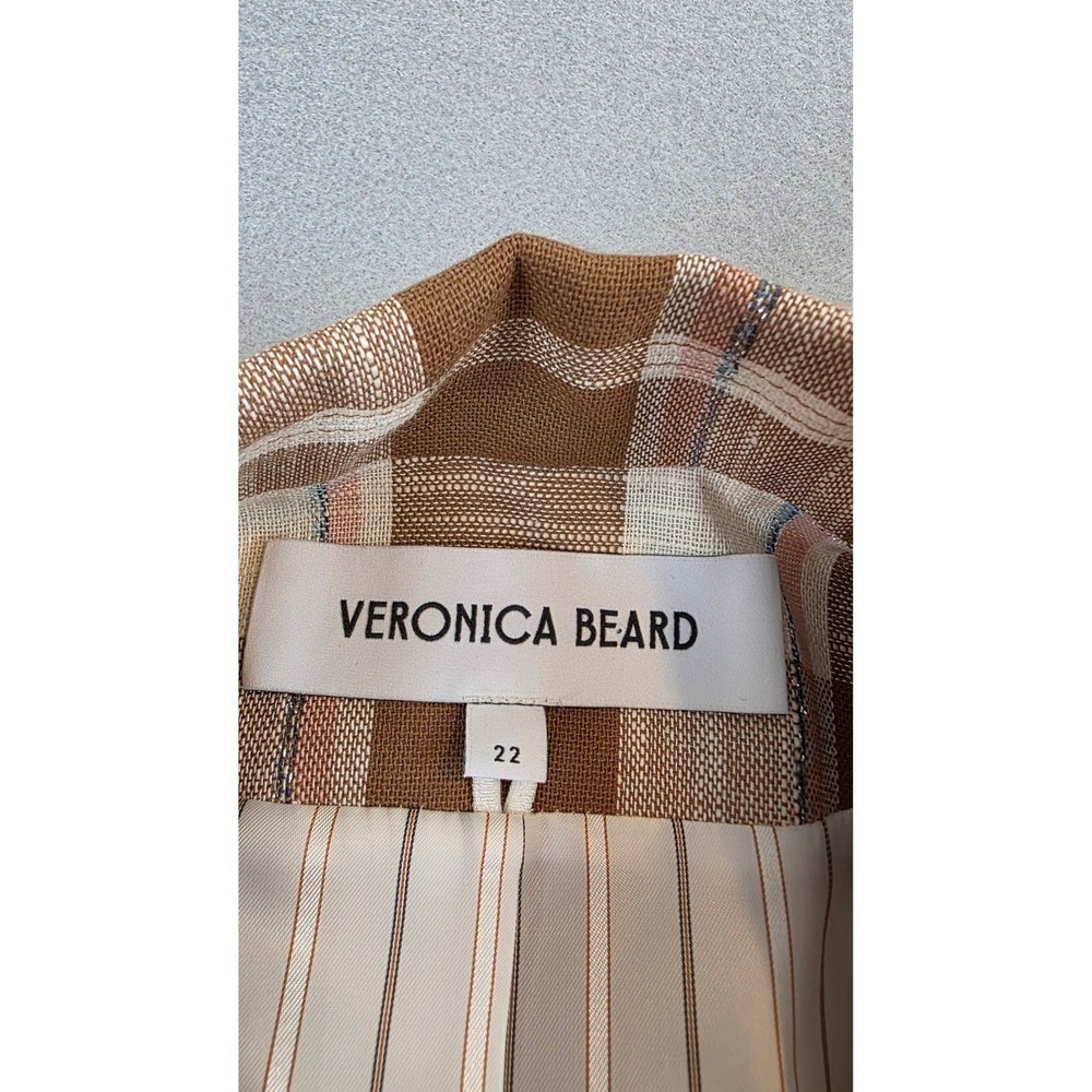 Veronica Beard Beacon Double Breasted Checked Cotton Blend Blazer Plaid sz 22 - Picture 6 of 15